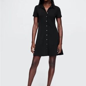 GAP Black Button-Up Polo Dress BRAND NEW